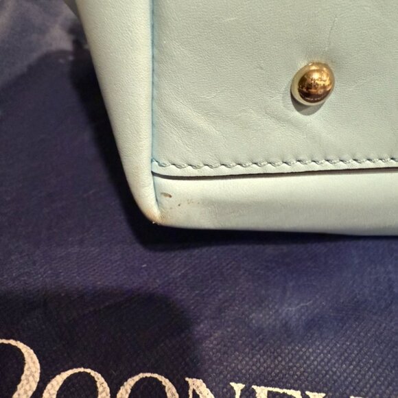 Dooney & Bourke Light Blue Leather Handbag - Picture 9 of 15
